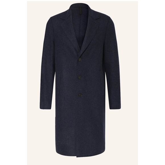 HARRIS WHARF Loro Piana Flannel Cashmere Over Coat in Sea 44 M - Picture 1 of 4